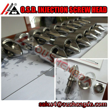screw head for injection molding machine/screw element spare part